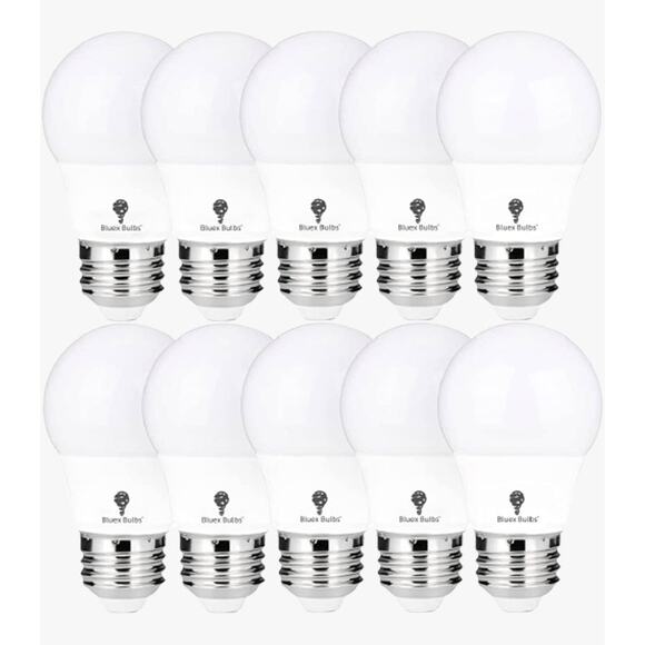 10x Bluex Bulbs Dimmable LED Light Bulbs A15 60W Vanity E26 Medium Warm White - Picture 1 of 2